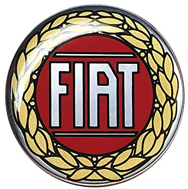 Fiat 21244 3D Aufkleber Offizielles Logo Rot, Durchmesser 40 mm