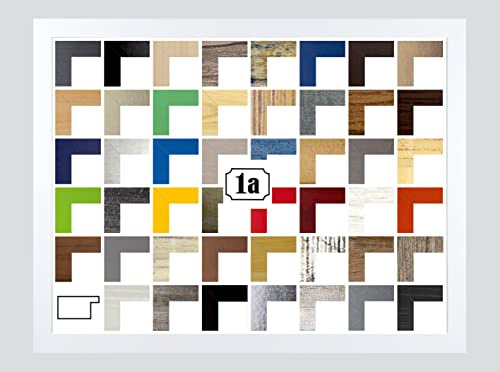 Puzzello Puzzlerahmen Bilderrahmen Posterrahmen 75x98 cm Weiß Hochglanz 98x75 cm mit klarem Kunstglas