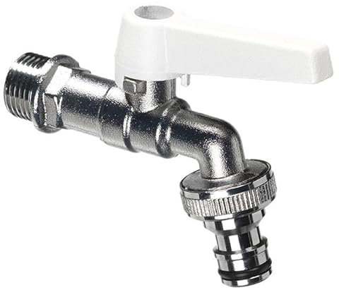 Rubinetto a Sfera per Fontana da Giardino con Leva Colorata Belfer RUB/028 Bianco