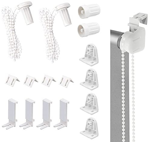 RHQFDM 2 Kit Rollo Beschläge Ersatzteile Rollo Halterung Fenster 17mm Ersatzteile Doppelrollo Klemmhalter Rollo Klemmträger Ohne Bohren für Verdunkelungsrollo Fenster Klemmfix-Rollos