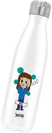 Borraccia Termica Bottiglia Termica Acciaio Inox 500ml Bottiglia Termica Made in Italy Ecologica 24 Ore Freddo & 12 h Caldo - Personalizzata con nome - Logopedista Donna