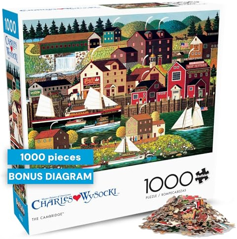 Buffalo Games - Charles Wysocki - The Cambridge - 1000-teiliges Puzzle für Erwachsene, herausforderndes Puzzle, perfekt für Spieleabende, Fertige Größe 26,75 x 19,75 cm