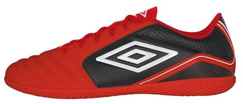 Umbro Herren Classico 12 Indoor Hallenfußballschuh, Rot/Weiß/Schwarz, 47 EU