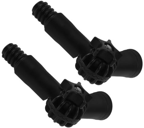 Amosfun 2pcs Angle Adaptor for Extension Pole Hinge Tip Fit American Threaded Tip Window Squeegee Brush Cleaning Tool