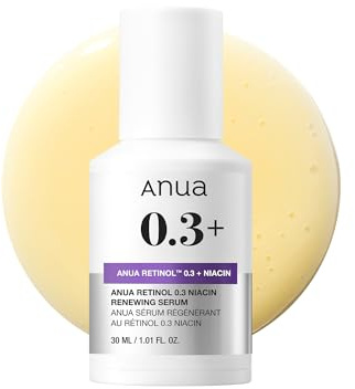 ANUA Retinol-Serum für Anti-Aging, strukturierte Haut, 0,11 % Retinol, 5 % Niacinamid, 20+ beruhigende Inhaltsstoffe, sanft für Anfänger, 30 ml