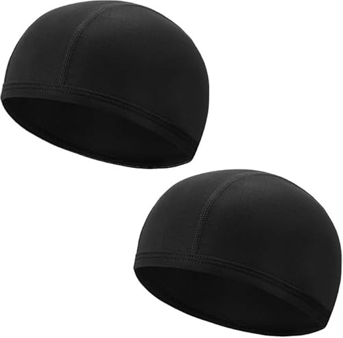 QKURT Ciclismo Skull cap, 2pcs Traspirante Estate sotto Fodera per Casco Perfetto per Il Running Hat Bici Skull cap Berretto Sportivo