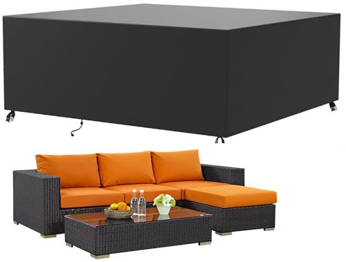 Generisch Winterfeste 420D Oxford Abdeckung für Gartenmöbel 60x60x75cm wasserdichte Loungesofa-Abdeckplane für Tische, Stühle und Sofas