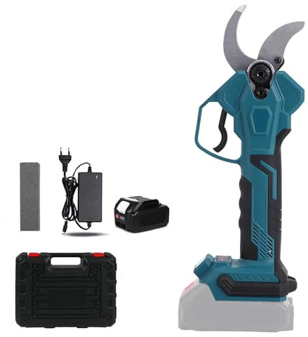 Troncarami a batteria per batteria Makita 18 V, diametro di taglio massimo 40 mm, 4 larghezze regolabili, cesoie elettriche con display LCD, cesoie elettriche per rami, arbusti, tronchi (1 batteria)