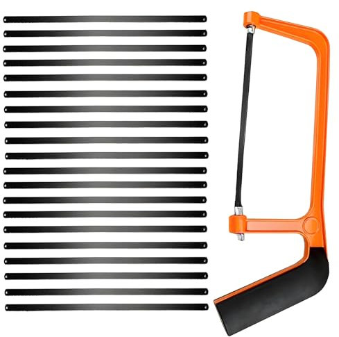 21 Pcs Hack Saw Set, 1 Pcs 26x17x9.5cm Mini Hacksaw und 20 Pcs 13.5cm Hacksaw, Ideal for Woodwork DIY Projects Crafts and Home Decoration