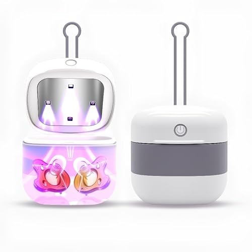 Snappy Portable UV Pacifier Cleaner – Baby Bottle Nipple & Pacifier Cleaner,Travel UV Light Cleaner for Pacifiers, Nipples, Earbuds, Jewelry & More