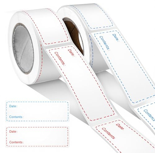 Ouligay 300 Stück Gefrieretiketten zum Beschriften, 75x25mm Gefrieretiketten Selbstklebend Etiketten Marmeladengläser Ablösbar Wasserdicht Klebeetiketten Tiefkühletiketten für Gläser Marmelade Küche
