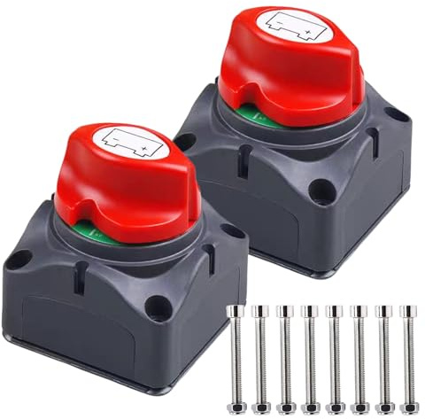 2 Pezzi Interruttore Stacca Batteria, Interruttore Di Sconnessione Della Batteria 12v 24v 48v,Interruttores Di Separazione Per Batterias,Interruttores Di Alimentazione Sezionatore Per Yacht,Moto