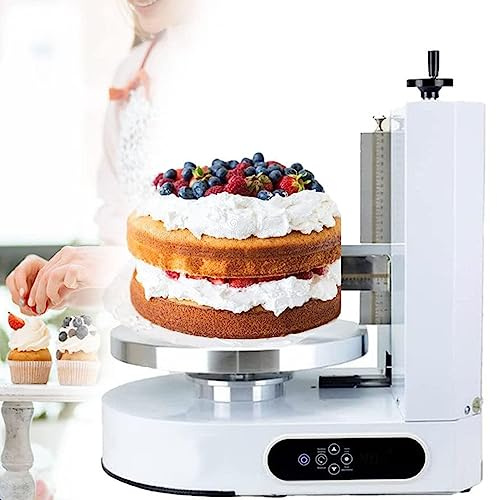 Cake Icing Machine Automatic Cake Decorating Machine, Stainless Steel Cream Spreader & Smoother for Professional Baking