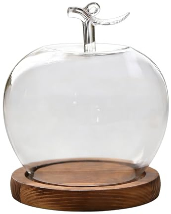Glass Dome | Fruit Shape Tabletop Decor - Clear Figurines Dome,for Collectors Home Office Retail Store Wedding Jewelry Collectibles Figures Dolls Dining Table Souvenirs