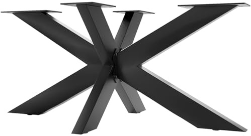 SOTOOLS Spider Tischgestell Schwarz matt 980 × 580 × 430 mm, bis 250 kg | Pulverbeschichtet, für Wohnzimmertisch/Couchtisch.
