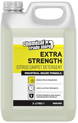 Chemical Trade Store - Carpet Detergent Shampoo 5L - Deep Cleaning Solution for Carpets, Rugs, Upholstery & Fabric - Removes Stains & Odours (Fresh Citrus)