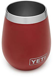 YETI Rambler 10 oz Wine Tumbler, Vacuum Insulated, Stainless Steel, Brick Red