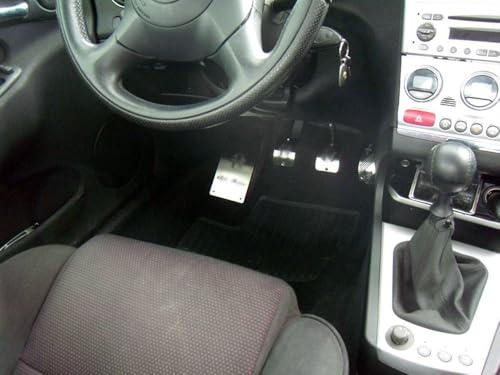 Pédales et Repose Pieds en Acier pour Alfa_Romeo 156 (Boîte manuelle) - 4 Pièces Inox Pédalier Pedales d'Embrayage de Frein d'Accélérateur Argent Marchepied Set Inoxydable Brossé