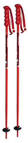 Komperdell Red Peak - Bastones de esquí para niños (talla 70 cm), color rojo