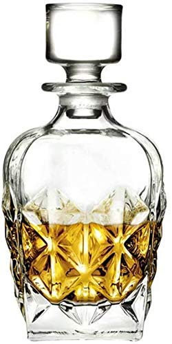 Panduo Conjunto de decantores Decantador de Wine Crystal Wine Decanter Crystal Glass Whiskey Bottle Decanter 800ml Wine Decanter Set Crystal (Color : I)