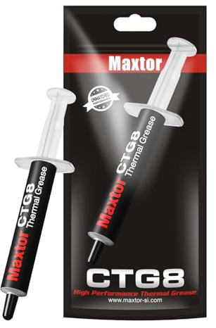 Maxtor CTG8 - Disipador de calor de pasta compuesta térmica de 4 gramos para IC/procesador/CPU/GPU/todos los enfriadores, 12.8 W/m.k a base de carbono de alto rendimiento, material de interfaz térmica