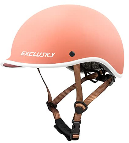 Exclusky Fahrradhelm Kinder Jungen, Fahrradhelm Mädchen Kinderhelm Skaterhelm BMX Helm Retro Helm (50-55CM)