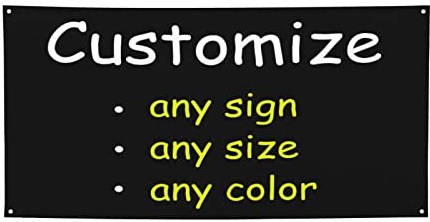 Personalised banner, Personalised Banner Photo, custom Photo, Logo, Text, for Birthday Party Business Baby Shower Graduation Wedding Anniversary