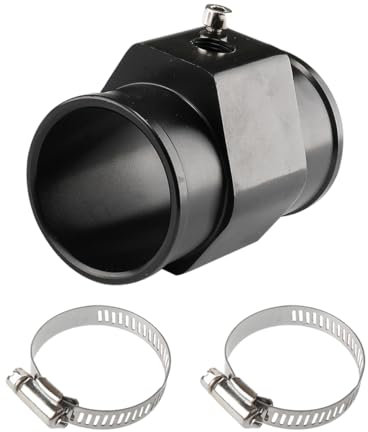 JNNJ Universal Water Temp Joint, Aluminum Car Water Temperature Joint Pipe, Car Water Temp Temperature Joint Pipe Hose Sensor Gauge Adapter, Aluminum Hose Temperature Sensor Adapter(40mm)