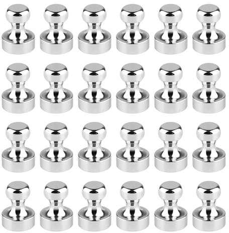 AiQInu 24 Stück Magnete Stark Klein, Neodym Magnet Extra Stark, Magnete für Magnettafel, Magnet Kühlschrank, Kegelmagnete Stark