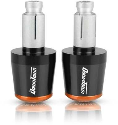 WITTYL Motorrad Für KYMCO Downtown DT 200i 300i 350i 125 200 250 350 Motorrad CNC Aluminium Lenker Grip End Kappe Stecker Racing Lenker Griffe Griffende(Orange)