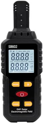 Mcbazel 3 in 1 Misuratore EMF Digitale Detector, Tester di Radiazione Elettromagnetica, Rilevatore di Radiazioni, Tester del Termometro