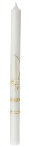 Holyart ljus, stora ljus: dopljus XP vitt guld 400 x 30 mm