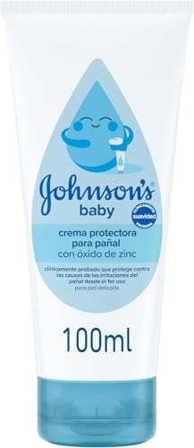 Johnson's Baby Crema protectora para pañal, crema hidratante bebé que protege de las irritaciones, crema pañal para bebé hipoalergénica y apta para pieles sensibles, 1 x 100 ml (Paquete de 5)