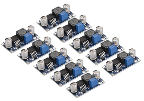 sourcing map DC-DC Boost Converter Voltage Regulator Adjustable Step Up Module XL 6009 3-32V to 5-35V 3A for Power Adjustment Power Transformers 10 Pcs