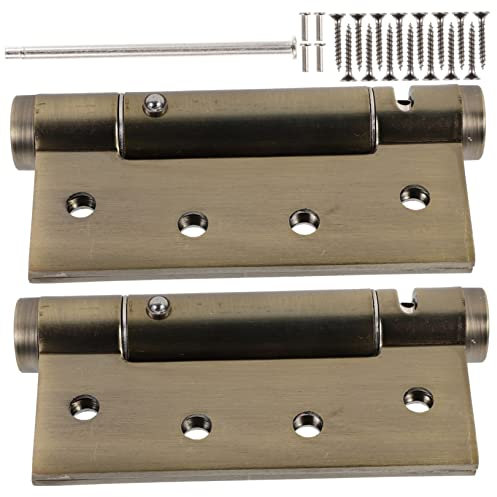 Chiudiporta a molla for cancello, chiudiporta automatico, 2 pezzi chiudiporta automatico cerniera esterna for cancello, cerniera a scatto a gas for porta antitempesta, coperchio