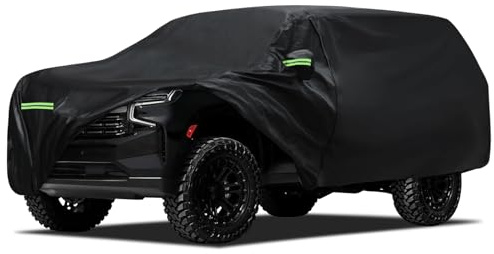 Waterproof Car Cover Custom Fit for Chevy Suburban 1973-2026, Migaven Full Exterior Cover Sun Rain Protection with Door Zipper and Cotton Lining