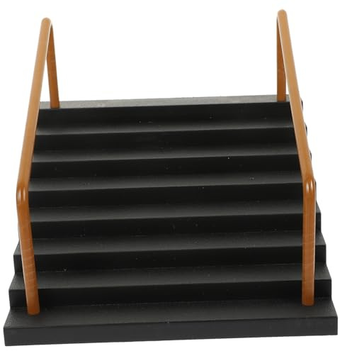 Parque de Patinetas de Plástico Negro para Dedo, Decoracion Colegio | Accesorio de Pista en Miniatura, Obstáculo para Juego Infantil, Ayuda Coordinación y Flexibilidad, Uso Familiar