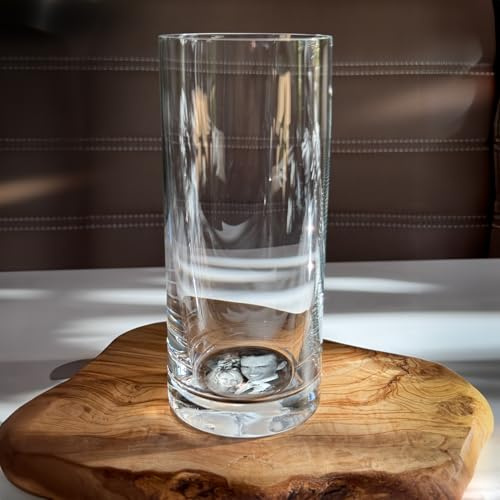 contento | Longdrink Glas mit Gravur – FOTO‑Gravur im Glasboden – Foto in Glas gelasert– Geschenk für Frauen, Weihnachten, Hochzeit – Personalisiertes Glas (Größe: 400 ml) (Longdrink-Glas, 1 Stück)