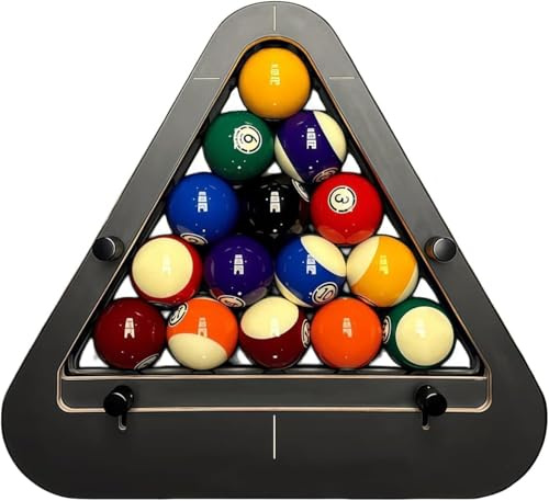 Machined Aluminium Pool Triangle for Consistent Tight Racking,8/9-Ball Pro Precision Billiard Rack,Triangle Billiards Ball Rack,Pool Table Accessory for Billiard Clubs, Bars (B, One Size)
