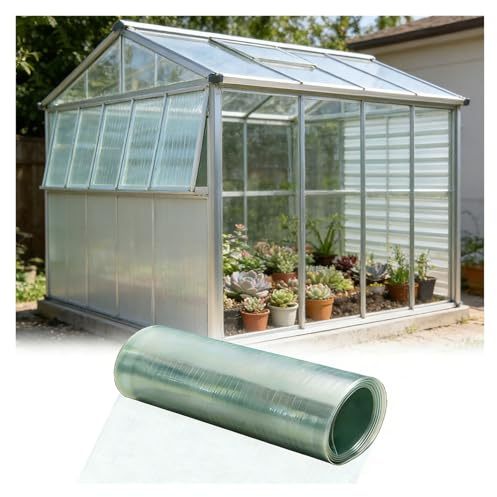 Tageslichtplatten, 0.8 mm Gewächshausplatten Polycarbonatplatten Wasserdicht für Gewächshäuser, Folientunnel, Schuppen und Fitness-Unterstände im Freien(0.5x5m)