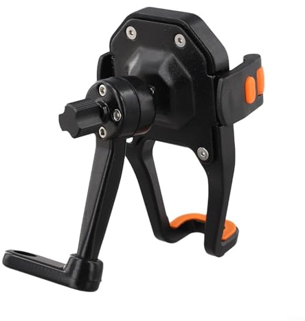 Soporte de teléfono de bicicleta de aleación de aluminio, soporte de bloqueo de resorte para dispositivos de 5,8 a 8,5 cm, soporte de navegación giratorio de 360° con almohadilla antideslizante para
