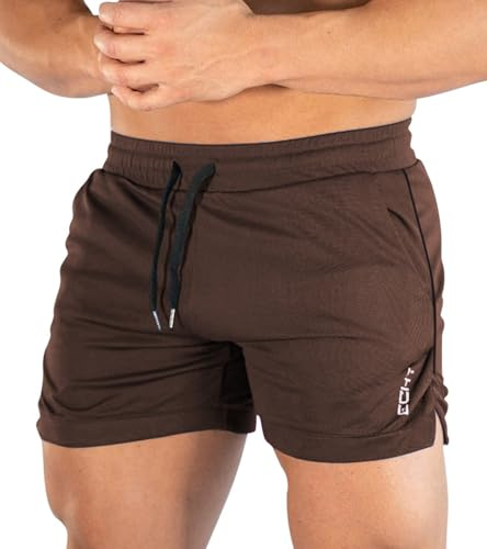 Superora Shorts för män, ventilerande träningsshorts med fickor för löpning, gym och utomhusträning
