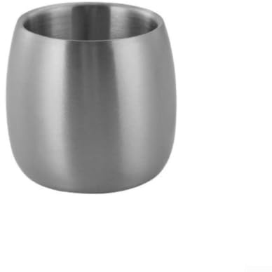 Doppelschicht Tasse Aus 304 Edelstahl 150Ml, Spülmaschinenfest & Langlebig, Polierte Für Oberfläche Für Tee Kaffee Bier, Für Ideal Für Zuhause Büro Outdoor, Silber(Silver)