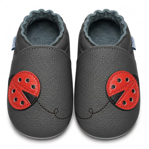 YIHAKIDS Krabbelschuhe Leder Babyhausschuhe | Lauflernschuhe für Kleinkinder Babys,Weiche Hausschuhe,Atmungsaktive,Rutschfester Babyschuhe 0-3 Jahre