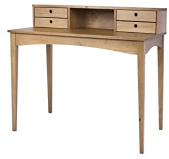 Memomad Klassik Vintage Holz Schreibtisch Organizer - Massiv Schreibtisch Mit Schubladen, Stylisch Schminktisch Ohne Spiegel, Smart Schreibtisch Klein Für Büro & Zuhause