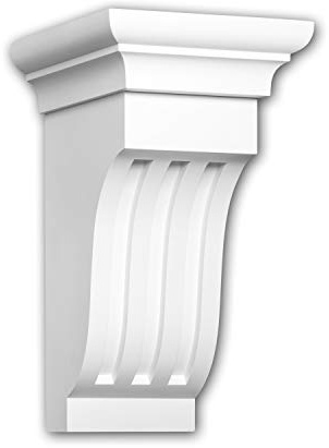 PRO[f]home® - Corbel 119013 hylla väggtavla dekorativt element Dorisk stil vit