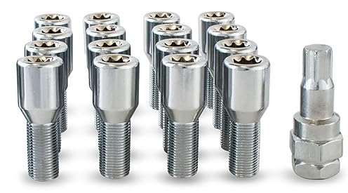 16 x Slim Fit Tuner Wheel Bolts for Mini One with Aftermarket Alloys - SFP-16BM425TK+Key159