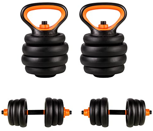 CCLIFE Hantelset 20/30/40 kg 2er Kurzhanteln verstellbar ohne Stahlrohr | 2 verstellbare Kurzhanteln ohne Verbindungsstahlrohr, Gewicht je nach Variante 20/30/40 kg für Fitness und Krafttraining