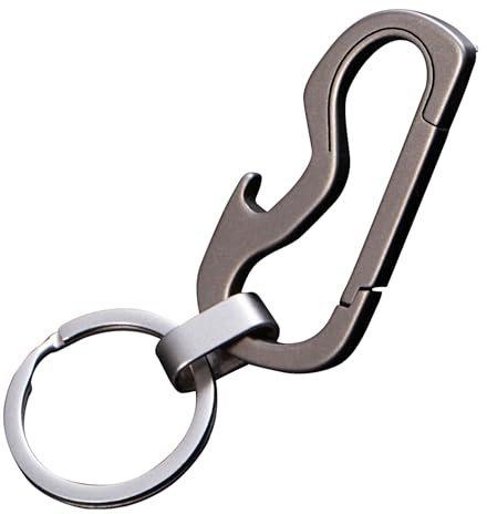 Cerbery - Porte-clés en titane avec anneau et boîte-cadeau - Ouvre-bouteille Cadeau Porte-clés Femmes Hommes