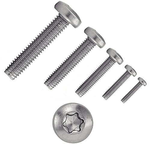 irsa24 1000 tornillos de lente roscados, forma CE DIN 7500, acero inoxidable A2 CE M 2,5 x 10 TX8 Torx